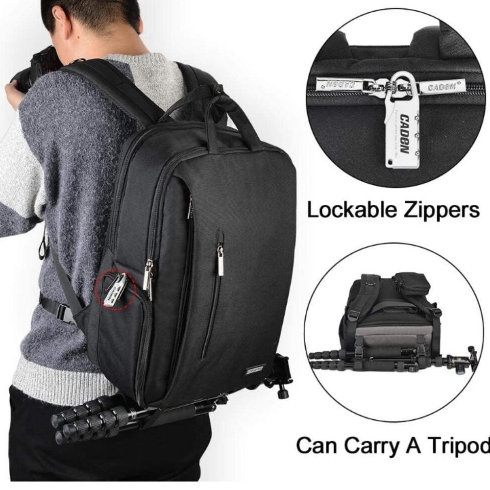 Caden DSLR Camera backpack - Note: This one is in grey